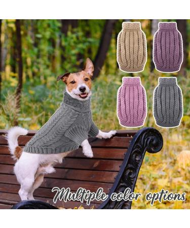 EMUST Large Dog Turtleneck Sweater - Elastic Sleeves, Soft for Fall & Winter - XL Grey - Buy Online on GoSupps.com