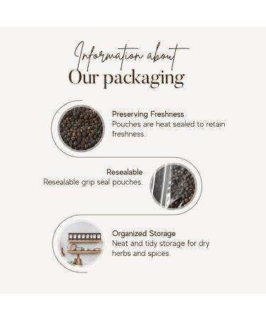 Premium Whole Black Peppercorns - 250g Resealable Pouch | Natural Rich Flavor | Perfect for Grinder Refill - Buy Online on GoSupps.com