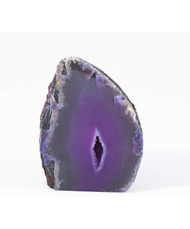 Buy Serafino Genuine Brazilian Agate Geode - Blue Green & Purple Violet | Unique Natural Gemstone Decor for Home & Gifts - Buy Online on GoSupps.com