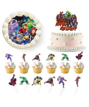 GENGUTOR 26 pieces edible cake toppers for cakes fondant cake toppers cake toppers photo birthday party supplies decoration