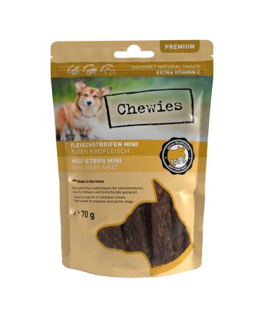 Meat strips Mini Dogeleckerli made of 100 % beef - 70 g - snack for small dogs - air -dried cattle cattle streaks - hypoallergic & grain -free - D rrfleisch from beef beef mini - Buy Online on GoSupps.com