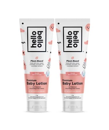 Hello Bello Premium Baby Lotion I Vegan and Cruelty Free Moisturizing Non-Greasy Lotion for Babies and Kids I Sweet Cream Scent I 17 FL Oz (2 Packs of 8.5oz)