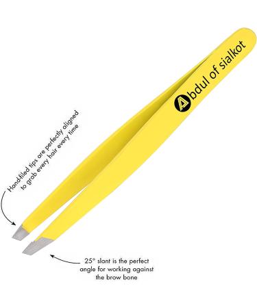 Tweezers for Eyebrows -Abdul of Sialkot Slant Tip Professional Stainless Steel Eyebrow Tweezers for Women & Men - Great Precision on Brow Facial Hair & Ingrown Hair Pack of 1 (Blue) - Buy Online on GoSupps.com