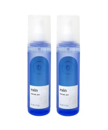 Bath and Body Work RAIN Perfume Mist Bundle - Set of 2-6 fl oz /177 mL each