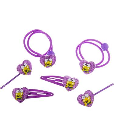 HAARallerliebst 6 Glittering Heart Hair Clips & Ties Set for Girls - Cute Frogs in Pink Box | Stylish Hair Accessories for Children - Buy Online on GoSupps.com