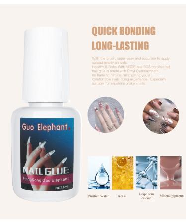 2Pcs Strong Nail Glue for Acrylic Nails & Press on Nails - Long Lasting Professional Nail Bond (16ml) - Buy Online on GoSupps.com