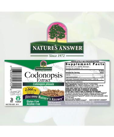 Nature's Answer Codonopsis Root - Organic Alcohol-Free Immune Support & Natural Energy Booster | 1 Fl Oz - Buy Online on GoSupps.com