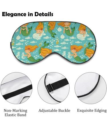 Mermaid Sleep Mask - Adjustable Strap Eye Cover for Sleeping, Blocking Light - Perfect for Travel, Naps - Men and Women - Buy Online on GoSupps.com
