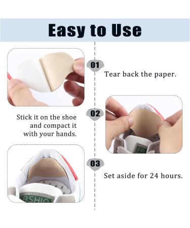 Shoe Heel Repair Patch Self-Adhesive Sneaker Hole Repair Leather Patch Shoe Hole Prevention Patch for Most Types of Shoes Large and Small Black+white 4 - Buy Online on GoSupps.com