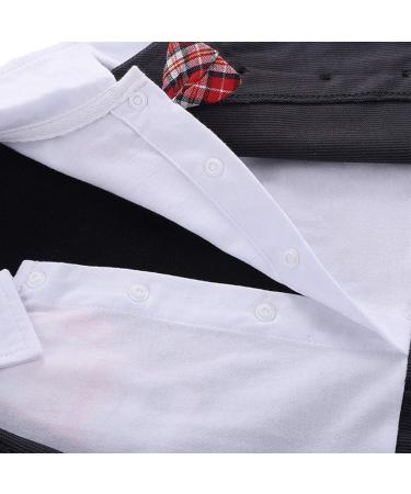 AmzBarley Baby Boys Tuxedo Romper Suit | Black Gentlemans Outfit for Kids | Birthday Party Dress Shirt Pants Vest Bowtie | 12-18 Months - Buy Online on GoSupps.com