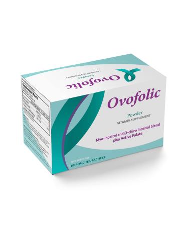 Ovofolic Inositol Supplement - Myo-Inositol and D-Chiro Inositol Plus Active Folate- Ideal 40:1 Ratio - Hormone Balance & Healthy Ovarian Support for Women-60 sachets-Elan Healthcare