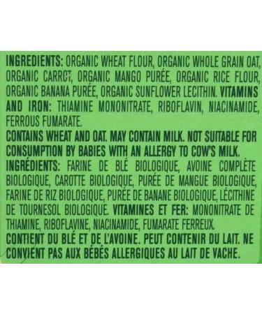 GERBER Organic Cereal Wheat & Wholegrain Oatmeal with Mango Carrot Baby Food Cereals 6+ Months 208 g 6 Pack - Packaging May Vary - Buy Online on GoSupps.com