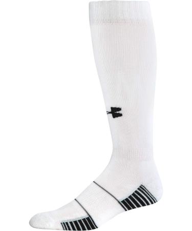 Under Armour Adult Team Over-The-Calf Socks - White/Black Medium | 1-Pair - Buy Online on GoSupps.com
