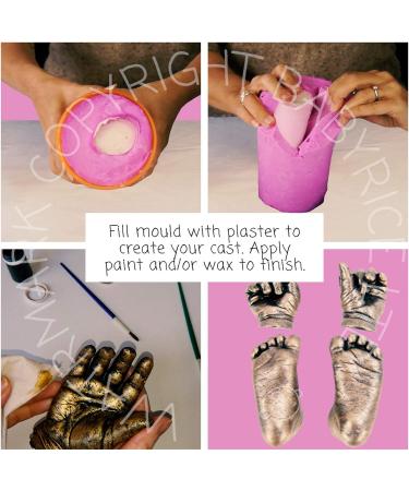 BabyRice Large Hand and Foot Casting Kit w/ Metallic Paint (Rose Gold) - Buy Online on GoSupps.com