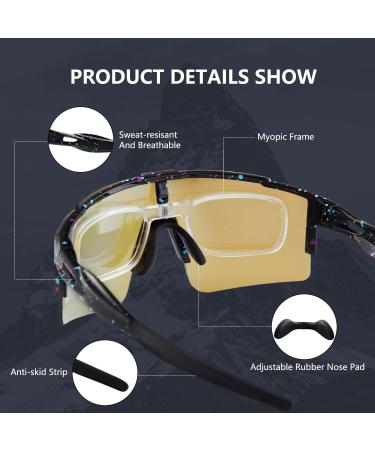 Duduking Sports Glasses | UV400 Protection Cycling Sunglasses for Men & Women | Interchangeable Lenses for Outdoor Activities - Buy Online on GoSupps.com