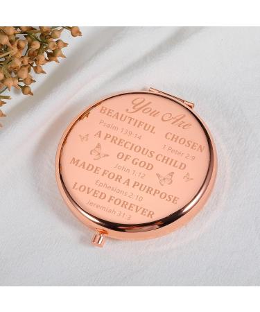 Religious Gifts for Women - Christian Bible Verse Compact Makeup Mirror - Faith-Inspiring Gift for Coworkers, Friends, Teen Girls - Perfect for Baptism, Graduation, Mom, Daughter, Grandma - Buy Online on GoSupps.com