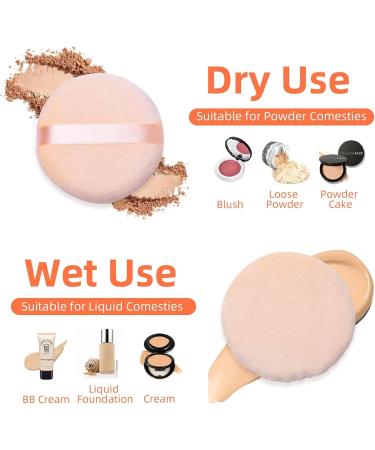 Cube Toy Fidget Toy 6 Pieces Powder Puffs Cotton Makeup Puffs for Loose Powder Mineral Powder Cosmetic Foundation - 2.36 inch/ 6 cm Soft Round Powder Puffs Makeup Face Sponges for Face and Body - Buy Online on GoSupps.com