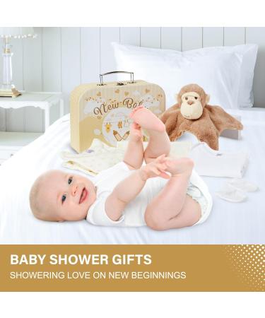Baby Box Shop Newborn Unisex Gift Set - 7 Essential Baby Gifts for Gender Reveal, Neutral Baby Essentials in Cream - Buy Online on GoSupps.com
