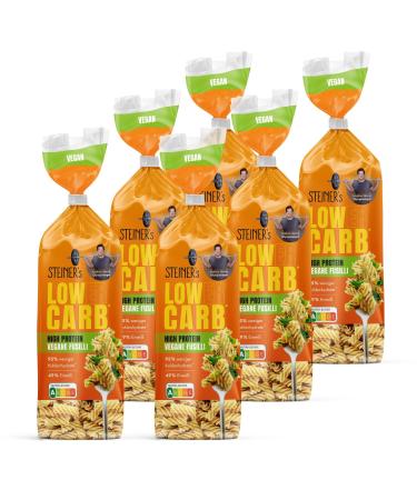 Steiner's pasta pasta |High protein fusilli |95% less carbohydrates |49g protein |Low carb fiber rich (Steiner's high protein fusilli 6x250g) high protein fusilli 1.5 kg (1 Pack)