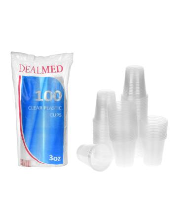 Dealmed Disposable Plastic Cups  100 Clear Cups, 3 oz Disposable Cups, 100% Recyclable Cups, Ideal for Doctor's Offices, School Nurse's, Hospitals, at Home and More 100 3 oz. - Buy Online on GoSupps.com