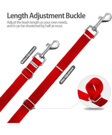 Suplutux 5m Dog Leash with Storage Bag - Durable Leash for Large & Small Dogs Training Line with D-Carabiner & Grip Pad (Red) - Buy Online on GoSupps.com