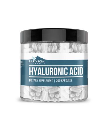 Earthborn Elements Hyaluronic Acid 200 Capsules, Pure & Undiluted, No Additives - Buy Online on GoSupps.com