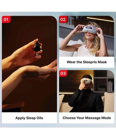 Sleepris Eye Massager with Heat & Vibration | Lightweight Heated Sleep Mask for Travel | Deep Sleep & Relaxation | Perfect Birthday Gift for Men & Women - Buy Online on GoSupps.com