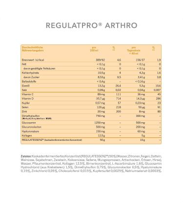 Dr. Niedermaier Regulatpro Arthro I - Joint Bone & Connective Tissue Support | 3x350ml Pack | Vitamins B C D3 Collagen & More - Buy Online on GoSupps.com