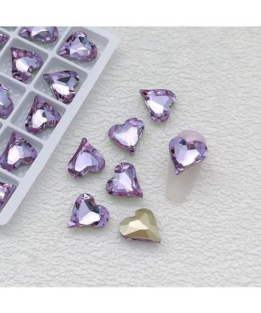 FEIlei 10 Pcs Heart Nail Charms Pointed Back Nail Art Charms Butterfly Nail Rhinestones - Buy Online on GoSupps.com