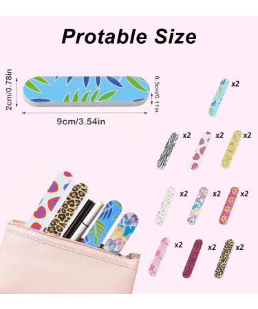 20PCS Professional Nail Files Double Sided Mini Emery Board 180/240 Grit Washable Nail Files Colorful Floral Fingernail Buffering Files Manicure Tools Nail Styling Tools Pet Grooming Tools - Buy Online on GoSupps.com