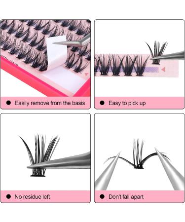 Cluster Eyelash Extension 280pcs 0.07D 40D Curl 13mm Length Soft and Natural False Eyelash DIY Individual Lashes Extensions at Home (13mm 280P-0.07-40D) - Buy Online on GoSupps.com