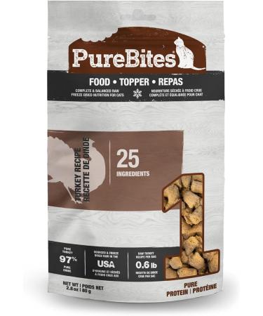 PureBites Freeze Dried Shrimp Cat Treats 23g | 1 Ingredient | Made in USA & Cat Food Topper 80g | Turkey Recipe | Made in USA - Buy Online on GoSupps.com