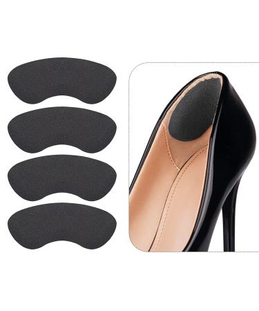 Makryn Heel Grips for Women and Men Heel Pads for Shoes Too Big Self-Adhesive Heel Cushions for Loose Shoes (Black)