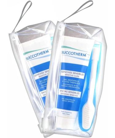 Buccotherm Sensitive Gums Toothpaste Gel with Thermal Water FLUORINE FREE - 2 x Adult Travel Kit - Buy Online on GoSupps.com