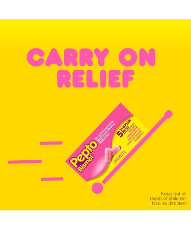 Pepto Bismol Caplets 24 Count - Gas, Diarrhea, Heartburn Relief | Nausea, Upset Stomach, Indigestion | Unflavored - Pack of 1 - Buy Online on GoSupps.com