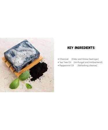 Antifungal Charcoal Tea Tree Soap - Ultimate Odor Protection for Gym & Sports - 2 Large Bars for Pre/Post Workout - International Shipping Available - Buy Online on GoSupps.com