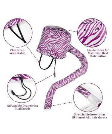 Locsanity Dreadlock Bonnet Dryer Attachment - Quick Drying Cap, Black/Purple (Purple Animal) - Buy Online on GoSupps.com