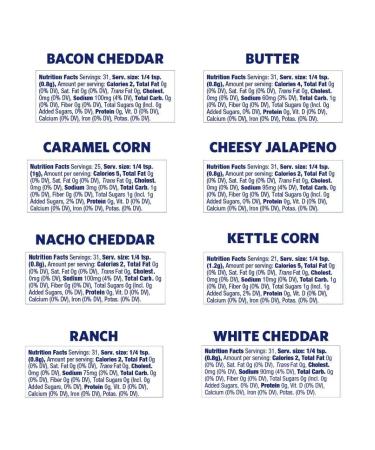 Kernel Season's Popcorn Seasoning Mini Jars Variety Pack - 0.9 oz (Pack of 8) | Popcorn Seasoning Variety Pack - 8 Mini Jars - Buy Online on GoSupps.com