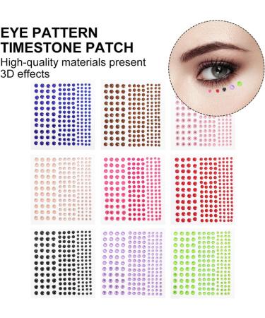 LALAFINA 9 Sheets Nail Art Stickers Hair Jewels Face Jewels Eye Gems Rhinestones for Makeup Nail Stickers Glitter Stickers Rhinestones for Nails Face Rhinestones Japanese Hair Accessories 9x8x0.1cm Assorted Color - Buy Online on GoSupps.com