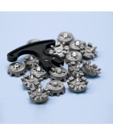 SOLM8 Screw-in Spikes Replacement for Golf Shoes & Cricket Spikes | Easy to Install Metal Threading | 1/4 Inch Size (23 Count + 1 Spanner) - Buy Online on GoSupps.com