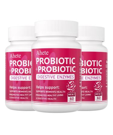 Ahete Women Probiotic Organic Probiotic for PH Balance Digestive Health Women s Health Immune System Vaginal Health 180 Capsules 90 Days Supply