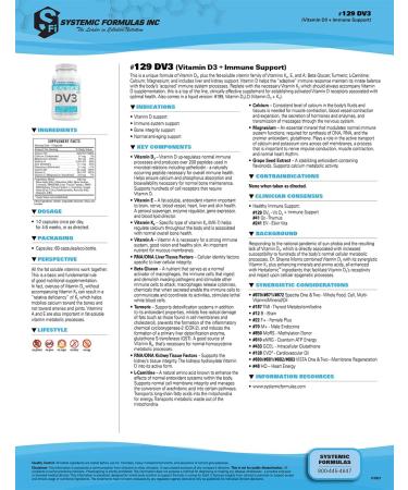 Systemic Formulas DV3 BioNutriment Vitamin D3 Immune Support Supplement - Buy Online on GoSupps.com