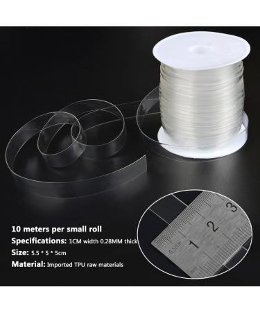 TIMESETL Clear Elastic Strap 3/8 - 11 Yards | Lightweight Invisible Stretchy Transparent Elastic for DIY Bra, Lingerie, Swimwear - Buy Online on GoSupps.com
