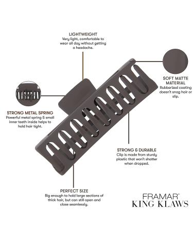 FRAMAR Large Claw Clips Variety Pack for Thick and Long Hair - Cute and Neutral Hair Claws - Buy Online on GoSupps.com