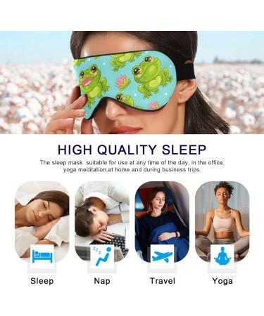 Haskirky Light Blocking Eye Mask - Breathable & Adjustable for Adults | Travel, Yoga, Meditation, Office Deep Sleep | Comfortable, Smooth Design | Goodies Frogs - Buy Online on GoSupps.com