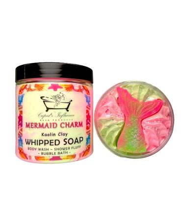 Mermaid Charm Whipped Soap | Luxurious Kaolin Clay Body Wash | Shaving Cream | Shower Cream | Shower Fluff | Fruity Body Wash | Seasonal Gifts | Stocking Fillers | Shower Whip | Mermaid Soap