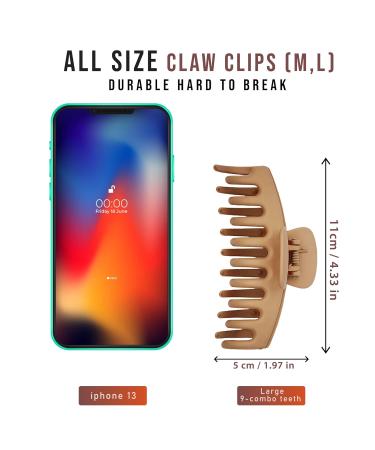 SP Hair Clips 8-Pack - Versatile for Thin, Thick, or Curly Hair | Matte Banana Clips for Strong Hold | Cute Colors | Stylish & Secure Hair Styling - Buy Online on GoSupps.com