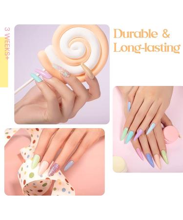 Beetles 20Pcs Dip Powder Nail Kit - Pastel Paradise Collection | Dipping Powder Set with Base Top Coat, Activator, and Brush Saver - No Lamp Needed | Popular Bright Nail Art Colors - Buy Online on GoSupps.com