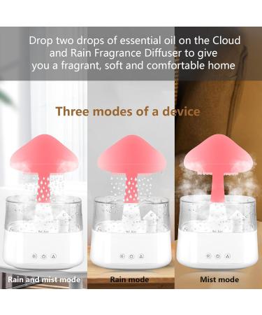 Cloud Rain Humidifier with Colorful Light & Aroma Diffuser - 7 Color Changing Lights - Multifunctional for Home, Desk, Bedside - White - Buy Online on GoSupps.com