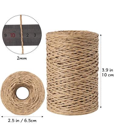 Tenn Well Natural Paper String - 328 Feet 2mm Twisted Raffia Ribbon for Gift Wrapping, Crafting, Packing - Eco-Friendly Material for Crocheting - Buy Online on GoSupps.com